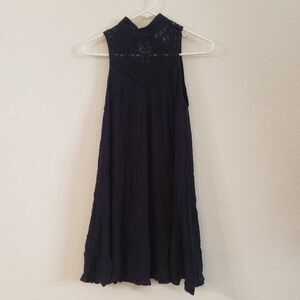 Band of gypsies navy blue high tunic neck dress